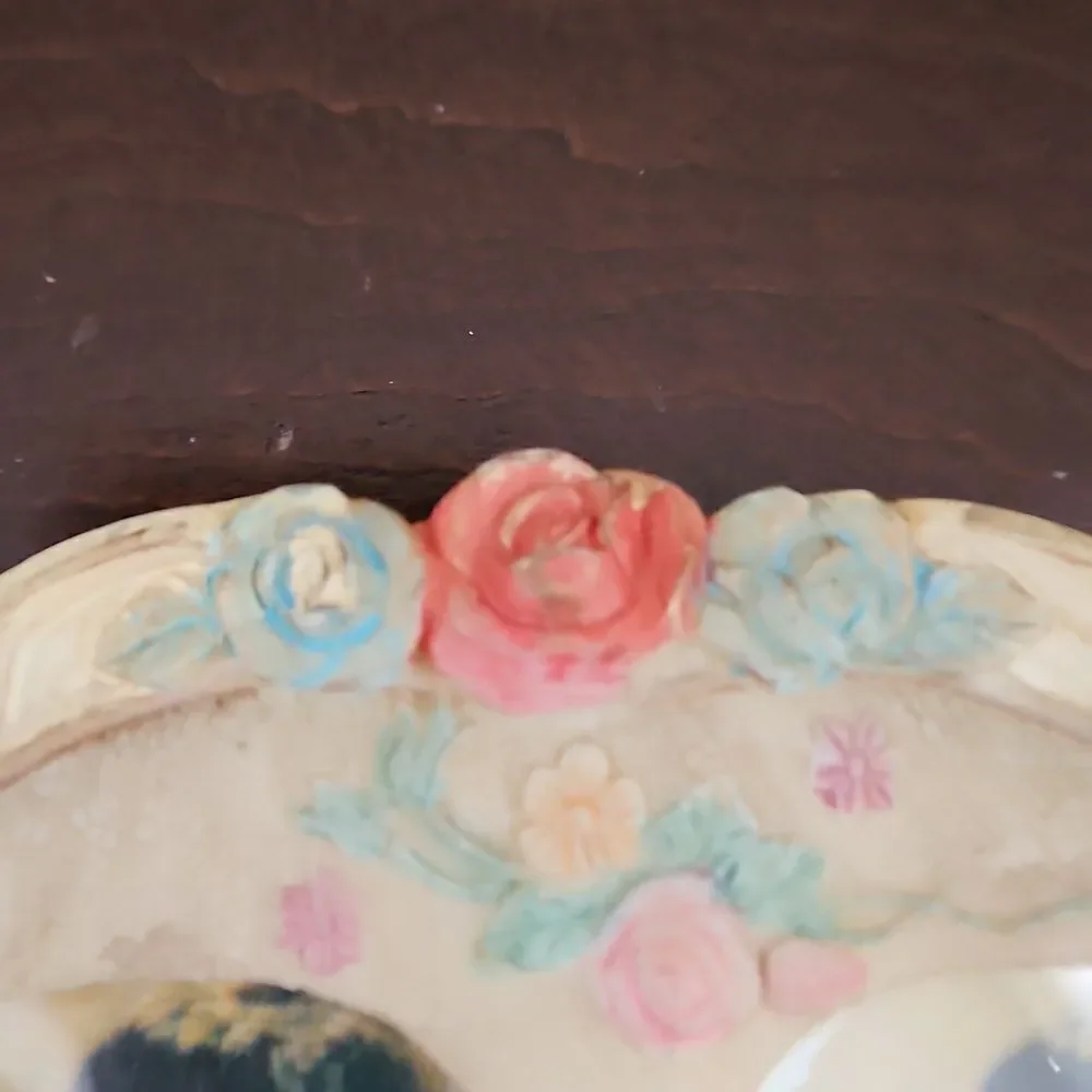 Vintage Ceramic Floral Sofa Photo Frame